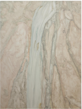 《川前山瀑》 80 × 60 cm 布面油画 2018
