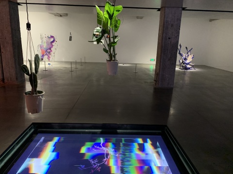 陆飞 & 雷剑豪 《一一》人工智能控制的环境、植物、水、屏幕 2019