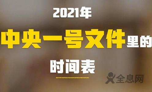 2021年中央一号文件里的时间表