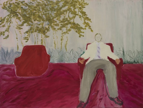 王晓曲 《椅子上的人》 60cm × 80cm 布面油画  2016 