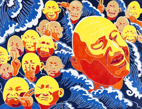 《2014》122x163cm 木刻版画 2014 