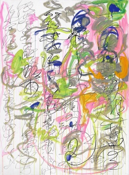 娄申义 《春草细雨》150x200cm 布面丙烯 2020 