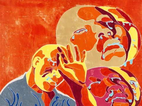 《2013-2015》122x163cm 木刻版画 2015 