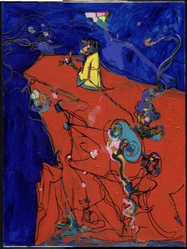 娄申义 《只有云知道》 200x150cm 布面丙烯 2020 