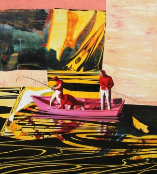 郑宏祥 《垂钓公园》180x200cm 布面油画、金箔 2019 郑宏祥 《垂钓公园》180x200cm 布面油画、金箔 2019