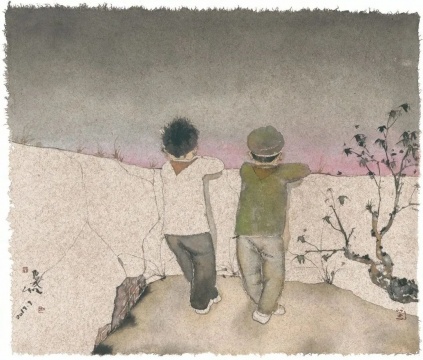 刘庆和《理想》55×65cm 纸本彩墨 2019 刘庆和《理想》55×65cm 纸本彩墨 2019