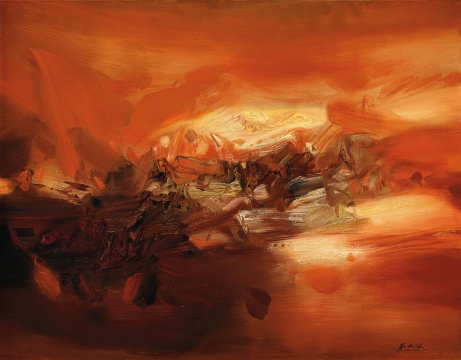 朱德群 《构图No.338》布面油画 1970 朱德群 《构图No.338》布面油画 1970