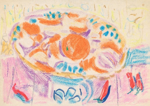 《无题212》 18.8cm×26.6cm 纸本蜡彩 约1940年 《无题212》 18.8cm×26.6cm 纸本蜡彩 约1940年
