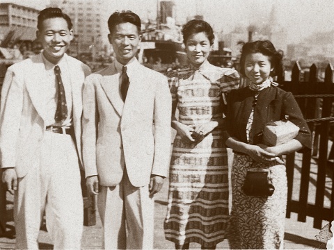 1948年,吴大羽、寿懿琳夫妇与赵无极、谢景兰夫妇 1948年,吴大羽、寿懿琳夫妇与赵无极、谢景兰夫妇