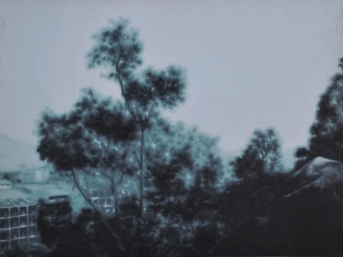 颜磊,《第五系统》 ,2004,布面丙烯,120 × 90 cm。 颜磊,《第五系统》 ,2004,布面丙烯,120 × 90 cm。