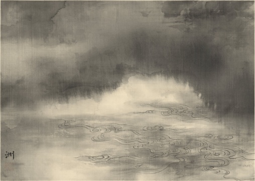 《黄钟大吕-洗尽尘滓》28.5×41.5cm 绢本水墨 2020 《黄钟大吕-洗尽尘滓》28.5×41.5cm 绢本水墨 2020