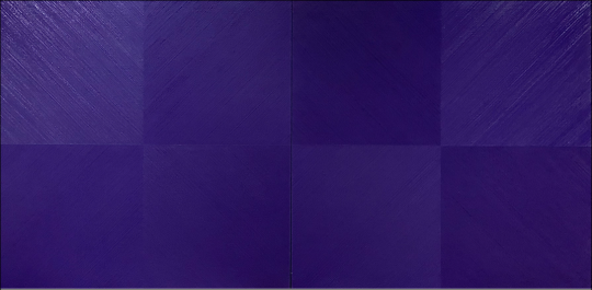 叶洲《Infinite purple》150×150cm×2 亚麻布丙烯 2018 