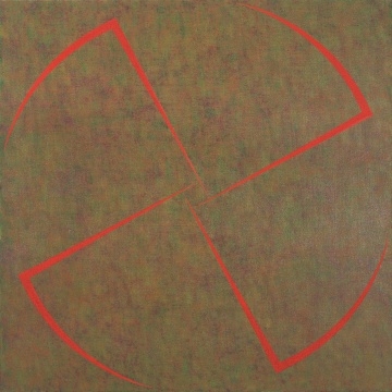 《朱砂》 200×200cm 布面矿物质颜色 2019 《朱砂》 200×200cm 布面矿物质颜色 2019