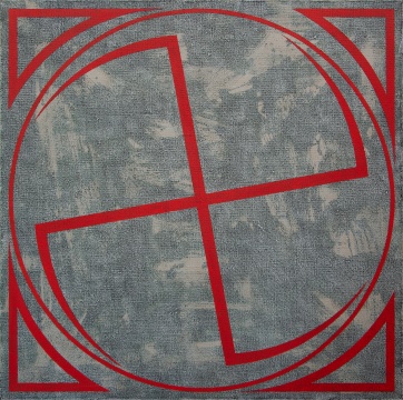 《朱砂》 145×145cm 布面矿物质颜色 2019 《朱砂》 145×145cm 布面矿物质颜色 2019