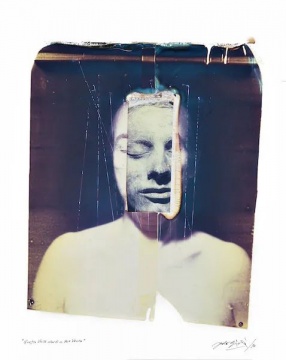 《这不是我的面孔》70 x 55 cm 由彩色宝丽来和宝丽来转印至丙烯 2010 《这不是我的面孔》70 x 55 cm 由彩色宝丽来和宝丽来转印至丙烯 2010