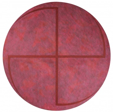《朱砂·红道》 200×200cm 布面矿物质颜色 2018 《朱砂·红道》 200×200cm 布面矿物质颜色 2018