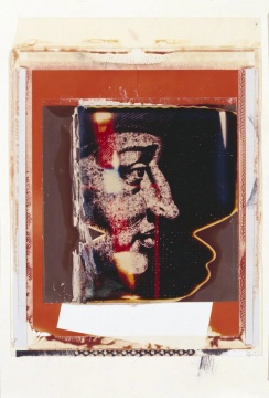 选自向尼普斯致敬系列 35x25cm 拼贴于画纸,石墨,蜡笔 由多张59型号的彩色宝丽来转印至丝绸布 1982 选自向尼普斯致敬系列 35x25cm 拼贴于画纸,石墨,蜡笔 由多张59型号的彩色宝丽来转印至丝绸布 1982