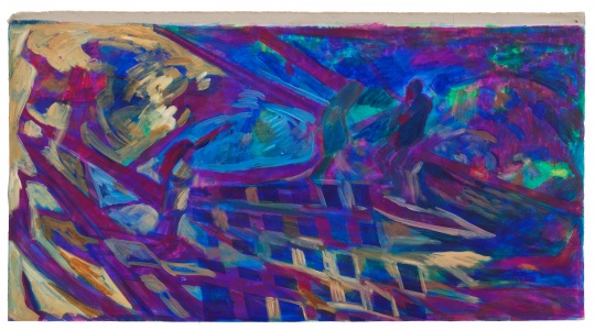 《聚会》 70×131.5cm 布面丙烯 2019 