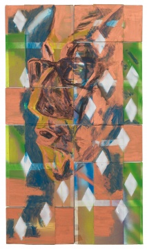《说话的人》 116.5×66cm 纸板、丙烯、喷漆 2019