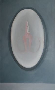 毛旭辉 《镜子里的剪刀》 180×110cm 布面油画 1999 毛旭辉 《镜子里的剪刀》 180×110cm 布面油画 1999