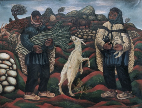 毛旭辉 《圭山组画·红土的恩赐——春天的绿树枝》 80×120cm 布面油画 1987 毛旭辉 《圭山组画·红土的恩赐——春天的绿树枝》 80×120cm 布面油画 1987