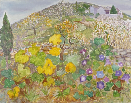 毛旭辉 《圭山·有瓜叶和牵牛花的风景》 70×90cm 布面油画 2010 毛旭辉 《圭山·有瓜叶和牵牛花的风景》 70×90cm 布面油画 2010