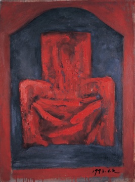 毛旭辉 《家长的红色座椅》 103×77cm 布面油画 1993 毛旭辉 《家长的红色座椅》 103×77cm 布面油画 1993