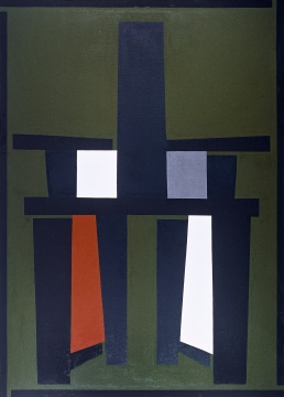 毛旭辉 《绿色背景的黑色靠背椅》 250×180cm 布面油画 2008 毛旭辉 《绿色背景的黑色靠背椅》 250×180cm 布面油画 2008