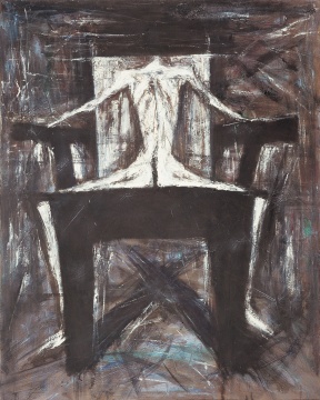 毛旭辉 《靠背椅上的白色人体》 101×81cm 布面油画 1989 毛旭辉 《靠背椅上的白色人体》 101×81cm 布面油画 1989