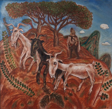 毛旭辉 《圭山三月》 90×100cm 布面油画 1986 毛旭辉 《圭山三月》 90×100cm 布面油画 1986