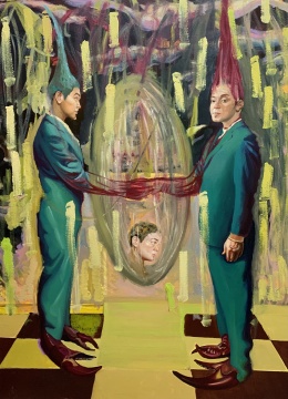 《我的面容、我的心,简洁如画》 150x120cm 布面油画 2021 《我的面容、我的心,简洁如画》 150x120cm 布面油画 2021