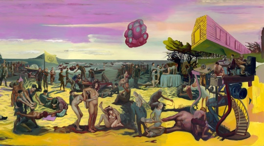 《 永生之岛 》局部 布面油画 1200x300cm 2019 《 永生之岛 》局部 布面油画 1200x300cm 2019