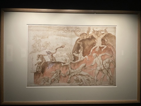 费德里科•祖卡罗(约 1542 至 1609年)《对贪婪者的惩罚:为佛罗伦萨大教堂所绘的习作》 费德里科•祖卡罗(约 1542 至 1609年)《对贪婪者的惩罚:为佛罗伦萨大教堂所绘的习作》