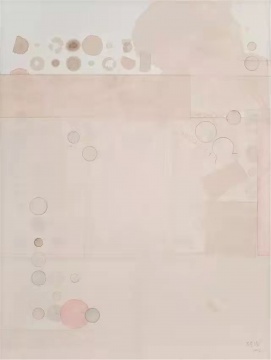 梁铨 《冷泉之三》 122×92cm. 茶、色、墨宣纸拼贴于亚麻布 2013 梁铨 《冷泉之三》 122×92cm. 茶、色、墨宣纸拼贴于亚麻布 2013