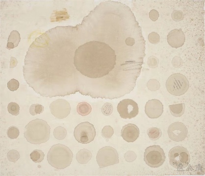 梁铨 《茶的回忆之三》 45×53cm 茶、色、墨、宣纸拼贴 2008 梁铨 《茶的回忆之三》 45×53cm 茶、色、墨、宣纸拼贴 2008