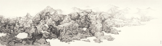 刘丹 《湘图》 145x500cm 纸本水墨 2014 刘丹 《湘图》 145x500cm 纸本水墨 2014