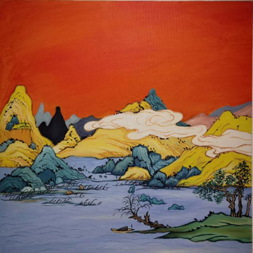 王明贤《以古为新1》60×60cm 布面油画 2019 王明贤《以古为新1》60×60cm 布面油画 2019