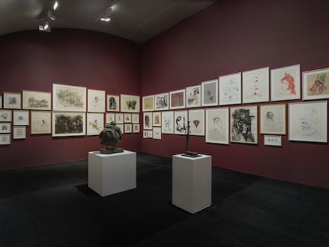 “乔治·康多:图像殿堂”展厅现场图——素描陈列室,龙美术馆(西岸馆),2021,摄影:JJYPHOTO “乔治·康多:图像殿堂”展厅现场图——素描陈列室,龙美术馆(西岸馆),2021,摄影:JJYPHOTO