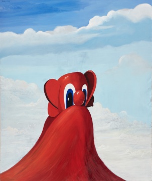 乔治·康多《大红》254 x 212.1 x 3.2 cm 布面油彩 1997 ©乔治·康多,私人收藏,摄影:马丁·帕塞基安 乔治·康多《大红》254 x 212.1 x 3.2 cm 布面油彩 1997 ©乔治·康多,私人收藏,摄影:马丁·帕塞基安