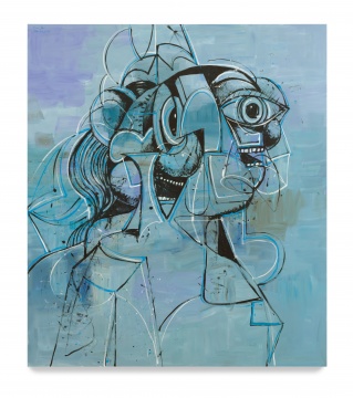 乔治·康多 《A小调布鲁斯》 203.2x177.8x3.8 cm 亚麻布油彩 2021 © 乔治·康多,私人收藏,加利福尼亚州,美国,摄影:兰斯·布鲁尔 乔治·康多 《A小调布鲁斯》 203.2x177.8x3.8 cm 亚麻布油彩 2021 © 乔治·康多,私人收藏,加利福尼亚州,美国,摄影:兰斯·布鲁尔