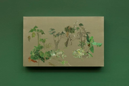 《自留地-7+3贤》30×48cm 丝绸上国画,油性颜料 2021 《自留地-7+3贤》30×48cm 丝绸上国画,油性颜料 2021