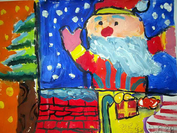 圣诞节儿童画—洋溢着浓浓的节日气息！