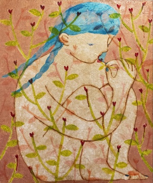 山下宏子《SecretGarden 1》 65.2×53cm 布面油画  2021  