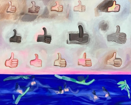 苏华 《点赞》 170×140cm 布面油画 2021 