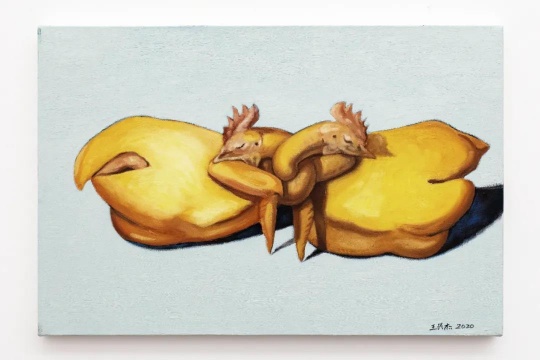 王兴杰 《两只烧鸡》 60×90cm 布面油画 2020 