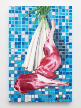 王兴杰 《探亲菜》 90×60cm布面丙烯 2021 