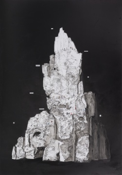 朱日新《巴别塔》140x200cm 布面丙烯 2021 朱日新《巴别塔》140x200cm 布面丙烯 2021