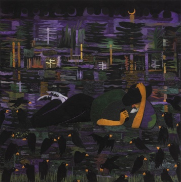 代洲《草地上的午夜》150x150cm 布面油画 2020-21 代洲《草地上的午夜》150x150cm 布面油画 2020-21