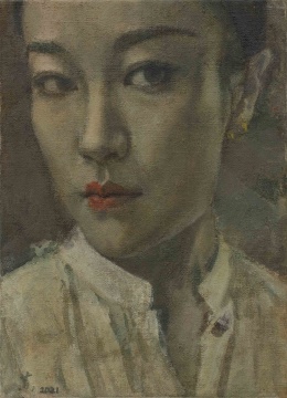 黄亮《肖像》30x22cm 布面油画 2021 黄亮《肖像》30x22cm 布面油画 2021