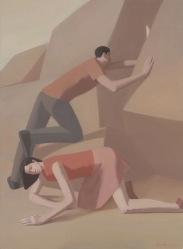 郑孟强《赤岸》150×110cm 布面油画 2021 © 郑孟强, 图片由艺术家提供 郑孟强《赤岸》150×110cm 布面油画 2021 © 郑孟强, 图片由艺术家提供